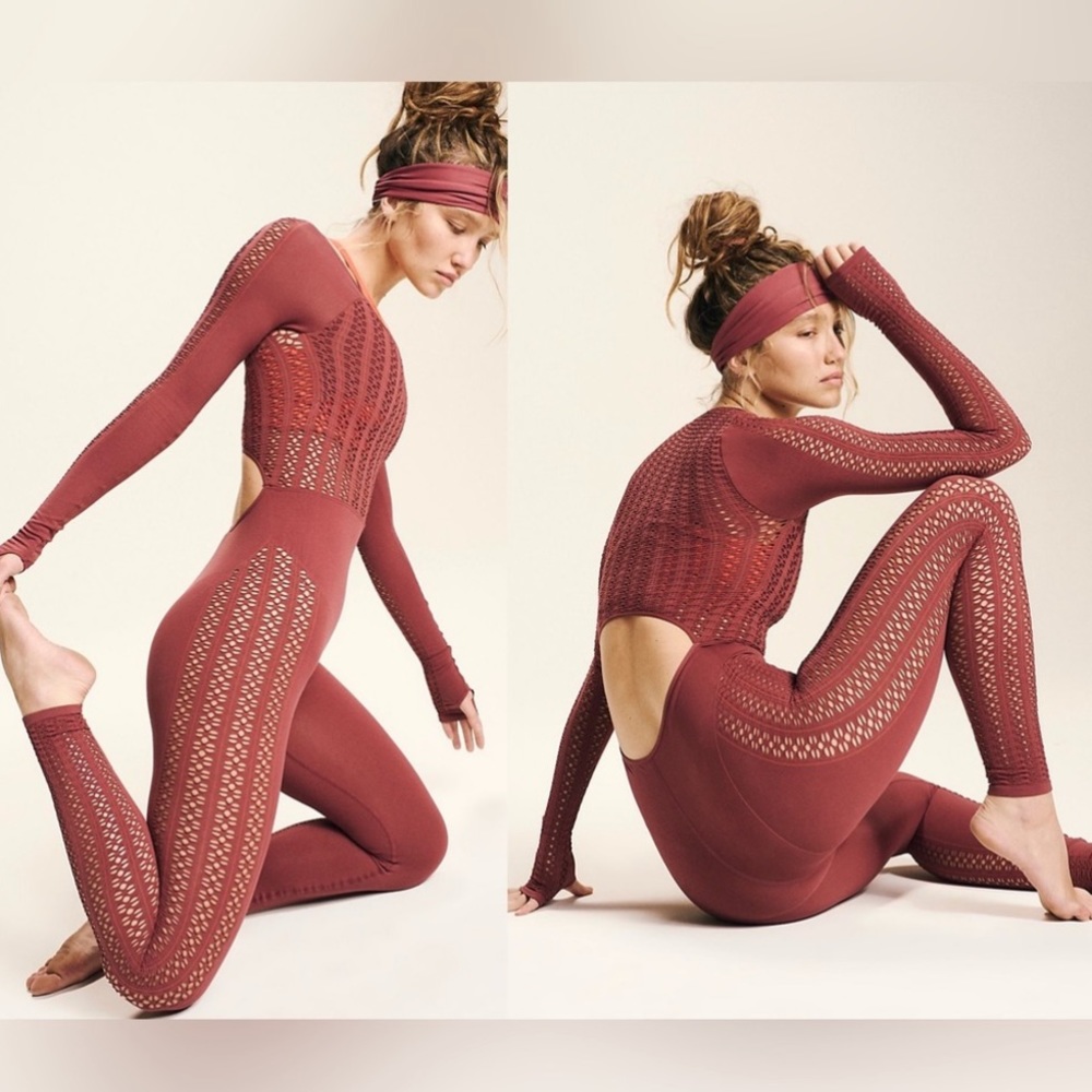 Free People Movement Show Stopper Onesie size M/L NEW Henna